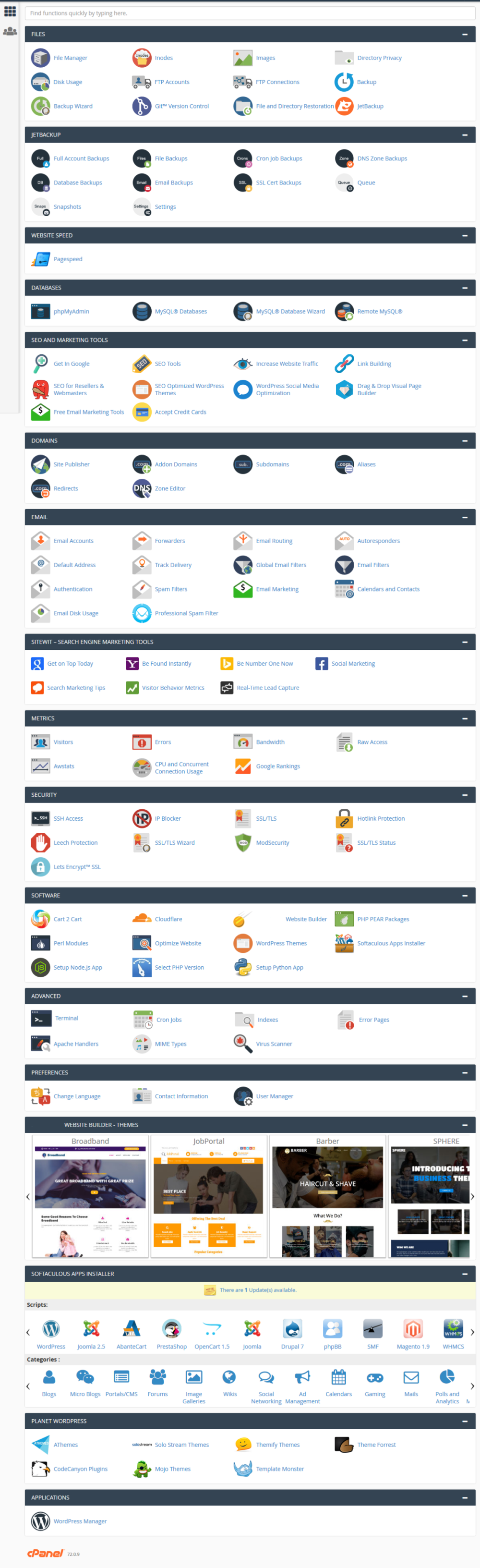 cpanel comparison